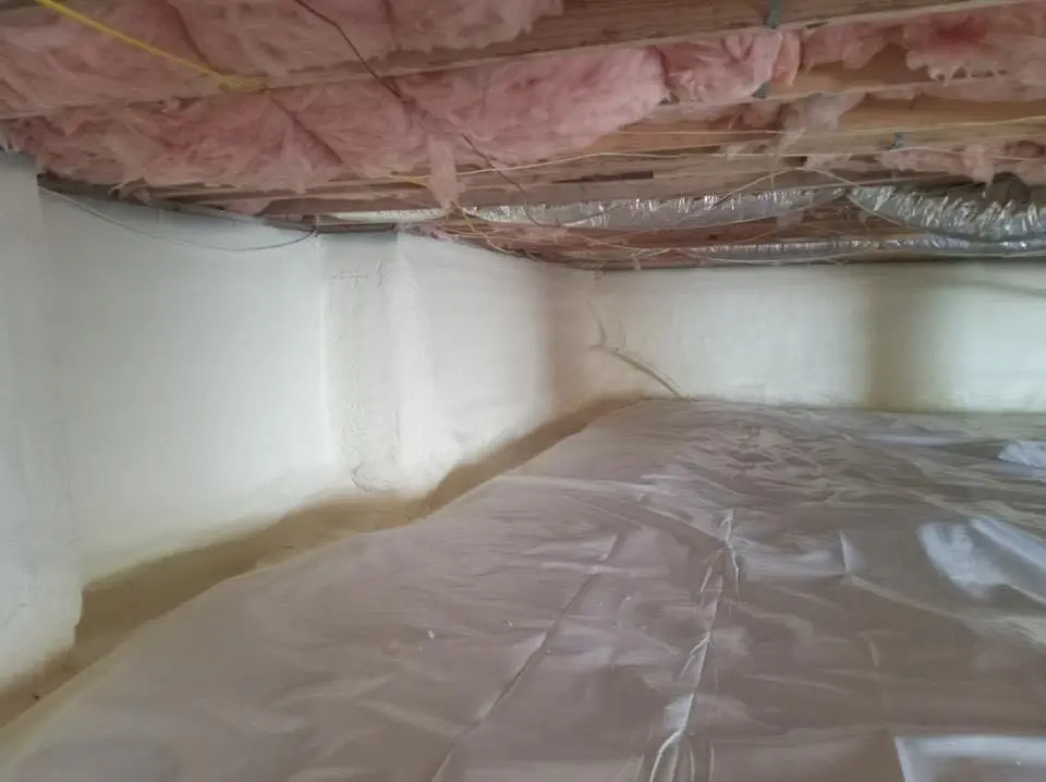 Crawl space encapsulation with closed-cell spray foam for Roof Waterproofing in Arvada